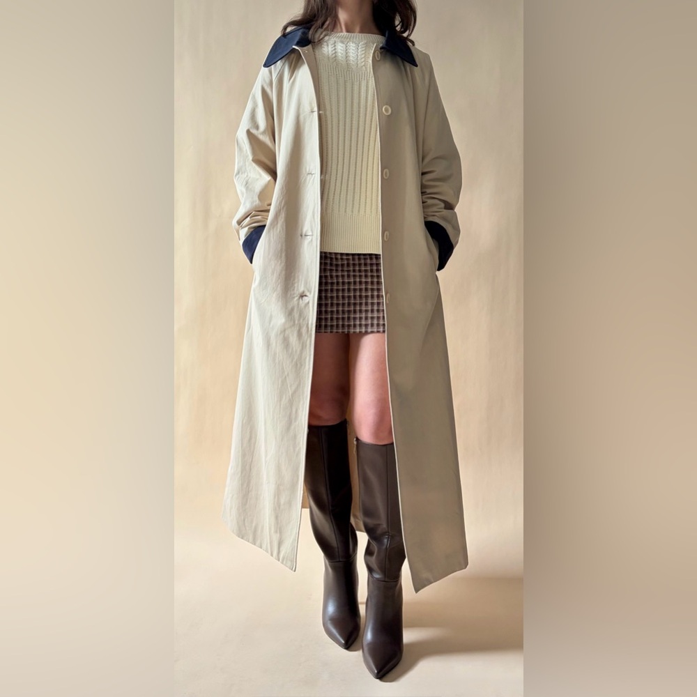 Elegant Cream Women's Trench Coat